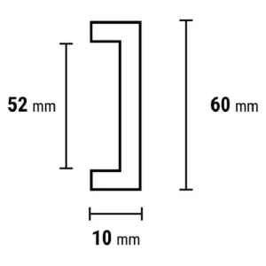 StairTech PVC Reno U-kap 305x6cm Natural Oak Op = Op